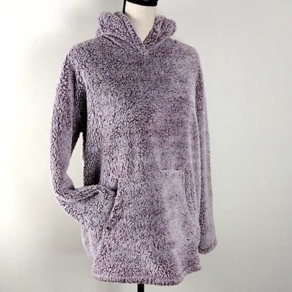 32 Degrees Purple Plush Sherpa Pullover Hoodie - Picture 7 of 13